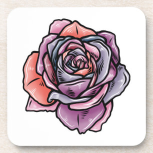 Porta-copo Flor Rosa colorido