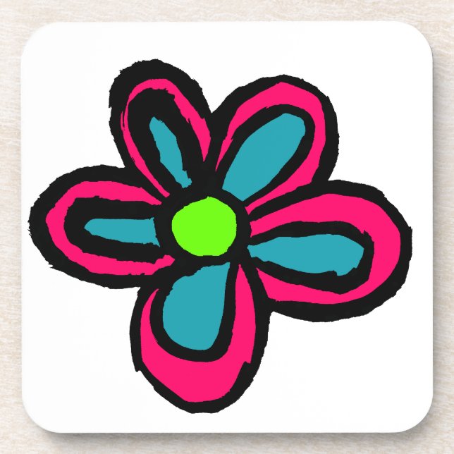Porta-copo Flor Rosa Fofa (Frente)