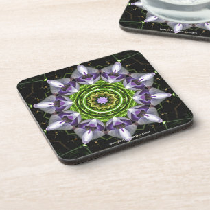 Porta-copo Flor Roxa