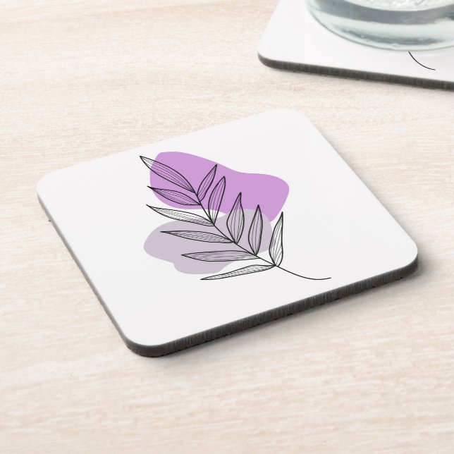 Porta-copo Flor roxa-boho (Left Side)