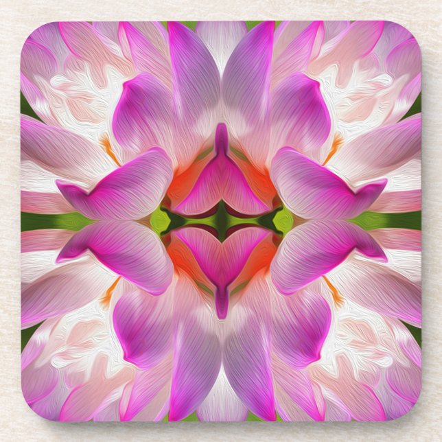 Porta-copo FLOR RÚPIDO - Arte Fractal - (Frente)