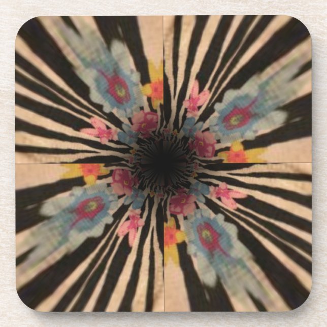 Porta-copo Flor Zebra (Frente)