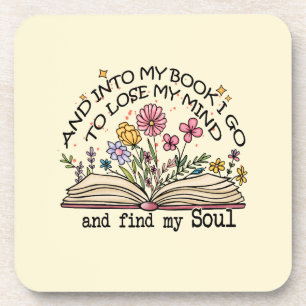 Porta-copo Floral Book Lover