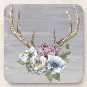 Porta-copo Floral Deer Antlers