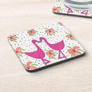 Porta-copo Floral Flamingo Fiesta