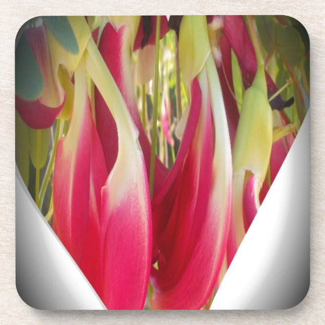 Porta-copo Floral Heart Impressão (Frente)