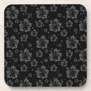 Porta-copo Floral, preto, sofisticado, sem som