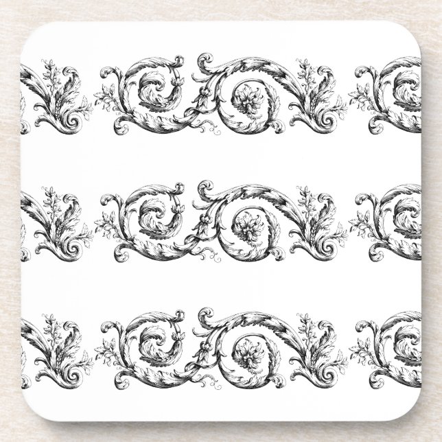 Porta-copo floreio ornamental divisor (Frente)