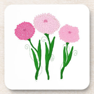 Porta-copo Flores de Crisântemo Rosa