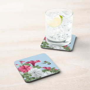 Porta-copo Flores de Hummingbird e Petunia