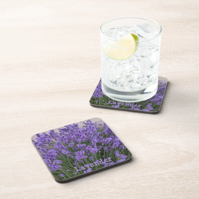 Porta-copo Flores de Lavanda Roxa Floral (Lado Direito)