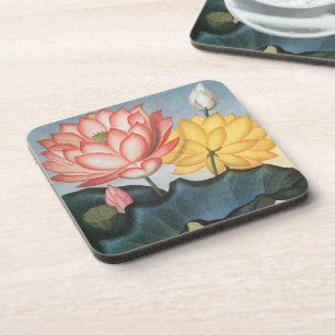 Porta-copo Flores de Lótus Vintage, O Feijão Egípcio Sagrado