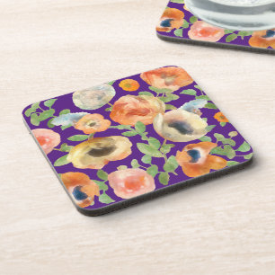Porta-copo Flores de Mola Laranja