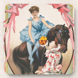 Porta-copo Flores De Palhaço Para Uma Mulher Em Horseback
