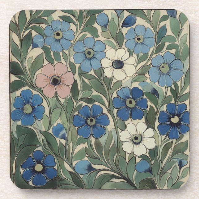 Porta-copo Flores de William De Morgan (Frente)