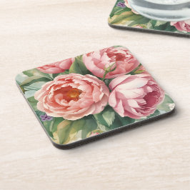 Porta-copo Flores Grandes Rosa Antigo