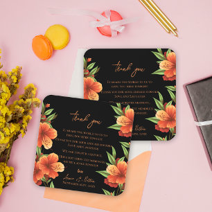 Porta-copo Flores Laranja Escuras Trendy Floral Wedding