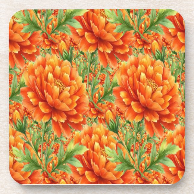 Porta-copo Flores Orange Radiantes  (Frente)