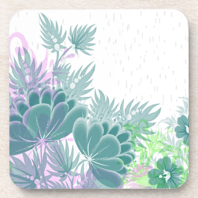 Porta-copo flores páscoas em chuva (Frente)