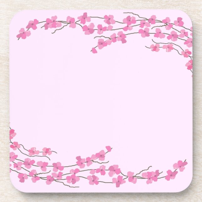 Porta-copo Flores Rosa Elegantes (Frente)