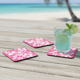 Porta-copo Flores Tropicais Rosa da Praia
