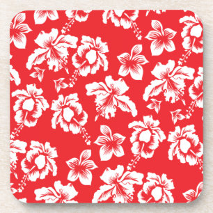Porta-copo Flores Vermelhas Havaianas