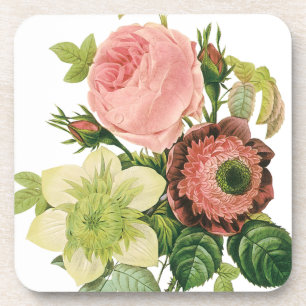 Porta-copo Flores Vintage, Rosas Anemone Clematis por Redoute