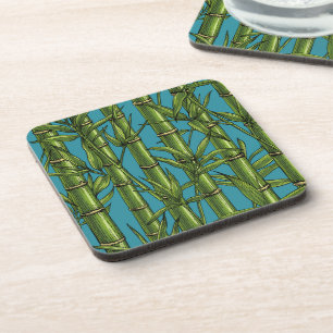 Porta-copo Floresta de bambu em azul