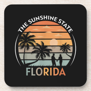 Porta-copo Florida Summer Beach Vintage Sunset