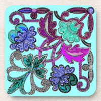 FLUXAS DE LAÇO AZUIS VERDE TEAL