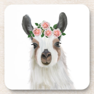 Porta-copo Foffy Llama Bonito Com Coroa De Rosa