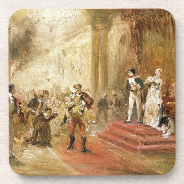 Porta-copo Fogo na embaixada austríaca (óleo em canvas) (Frente)