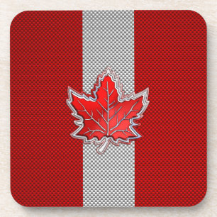 Porta-copo Folha de bordo vermelha canadense em olhares da