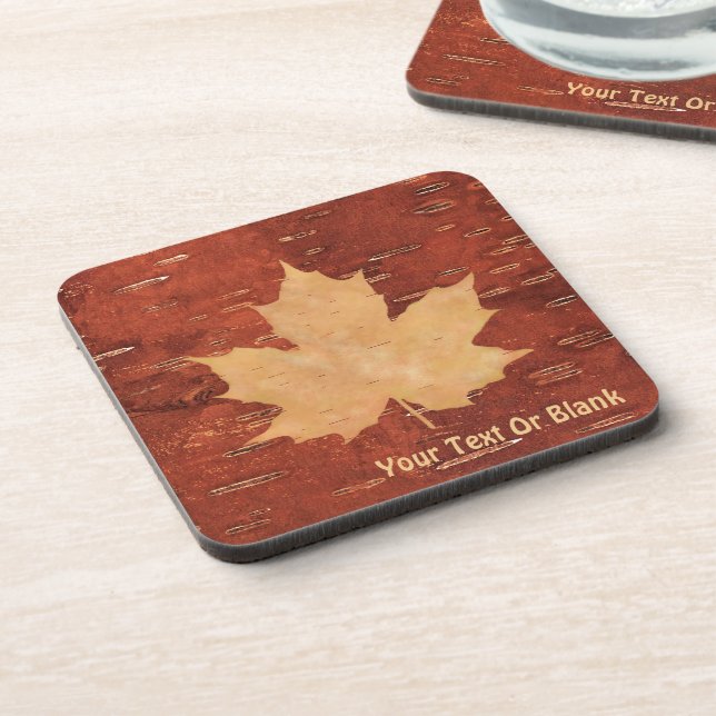 Porta-copo Folha de Maple no Latido de Birch Interior (Left Side)