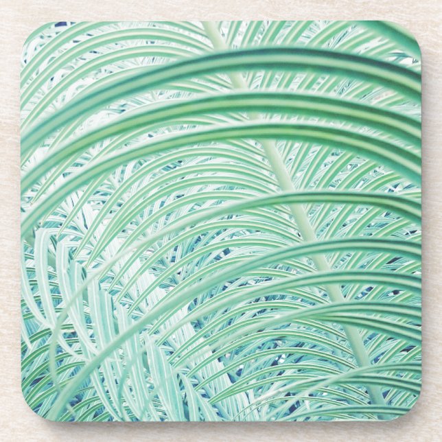 Porta-copo Folha de Palme de Planta Verde Macia (Frente)