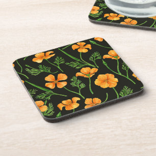 Porta-copo Folhas da Califórnia, flores no verão, verdinho