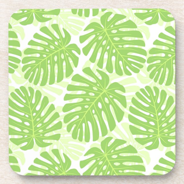 Porta-copo Folhas da planta tropical - teste padrão de (Frente)