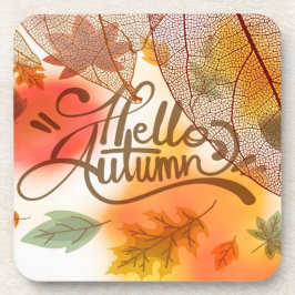 Porta-copo Folhas de outono decorativas