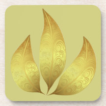 Folhas ornamentais simples e elegantes de ouros