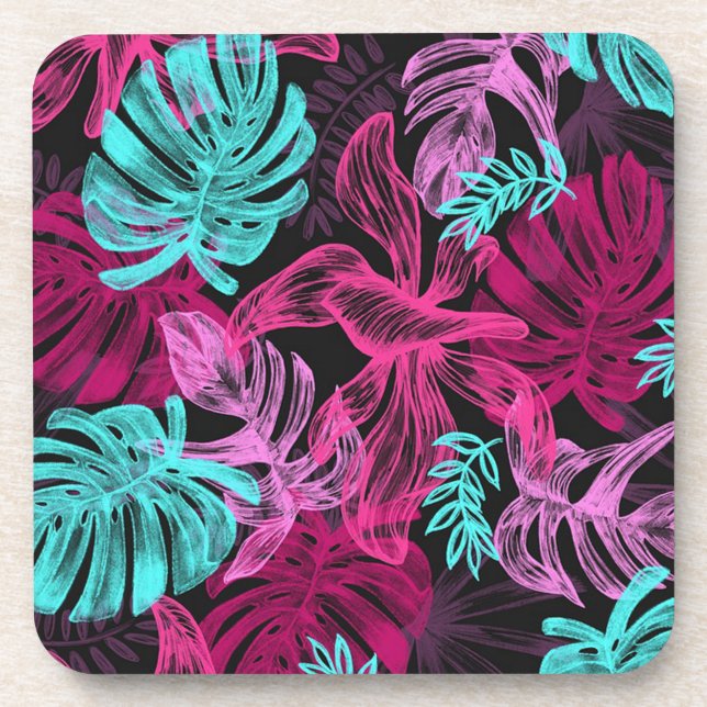 Porta-copo Folhas tropicais (Frente)