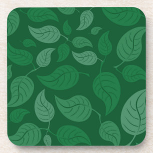 Porta-copo Folhas verdes