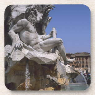 Porta-copo Fontana dei Quattro Fiumi, Piazza Navona, Roma,