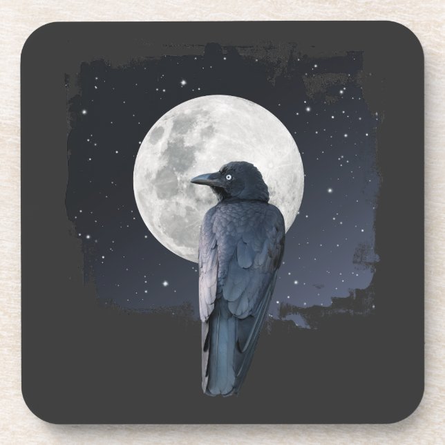 Porta-copo Forest Raven Cold Moon (Frente)