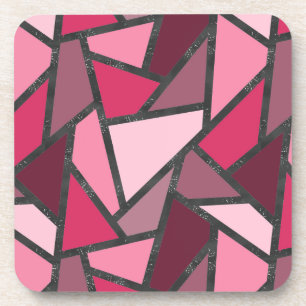 Porta-copo Formas de vidro cor-de-rosa