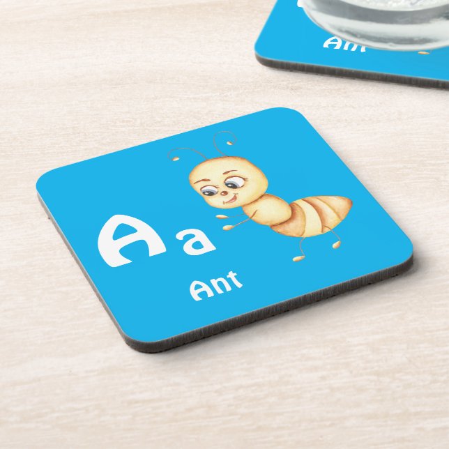 Porta-copo Formiga personalize ABC: Letra A - Adicione Seu No (Left Side)