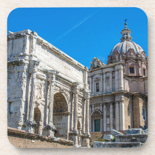 Porta-copo Fórum Romano arruina em Roma, Itália