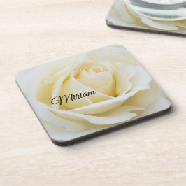 Porta-copo Foto de Fechamento da Rosa Branca Pristine