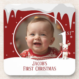 Porta-copo Foto de Natal do bebê