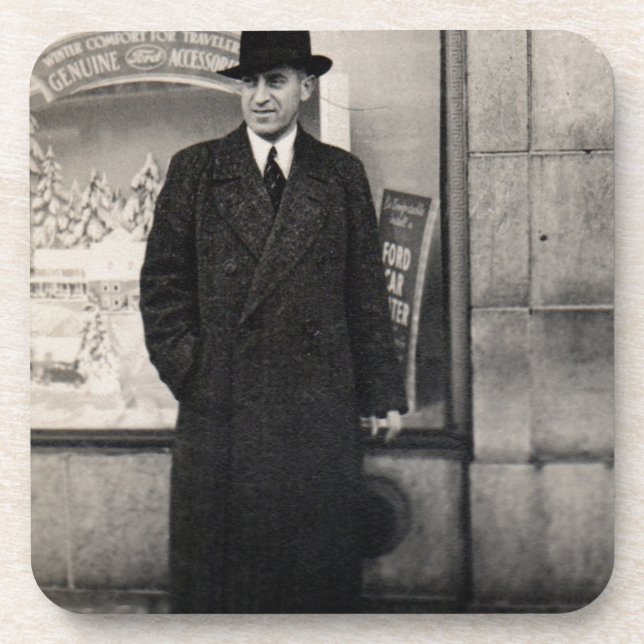 Porta-copo foto do homem da dapper dos anos 30 (Frente)