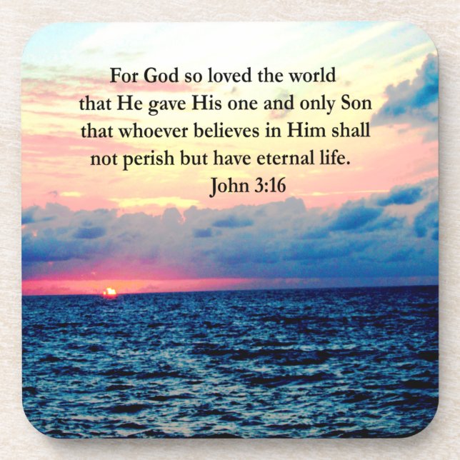 PORTA-COPO FOTO ESPIRITUAL JOHN 3:16 (Frente)